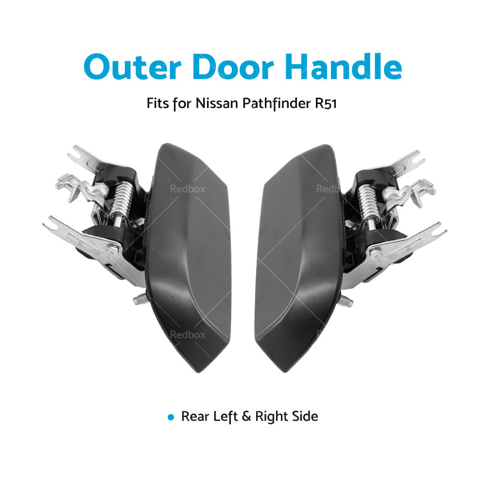 {{ Rear Pair LH and RH Outer Door Handle Fits For 2005-2013 Nissan Pathfinder R51 }} - Buy Car Parts Online at {{ Kaka Auto Parts }}.