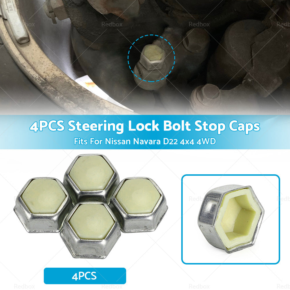{{ Set of 4 Steering Lock Stop Bolt Cap Caps Nuts Fit For Nissan Navara D22 4x4 4WD }} - Buy Car Parts Online at {{ Kaka Auto Parts }}.