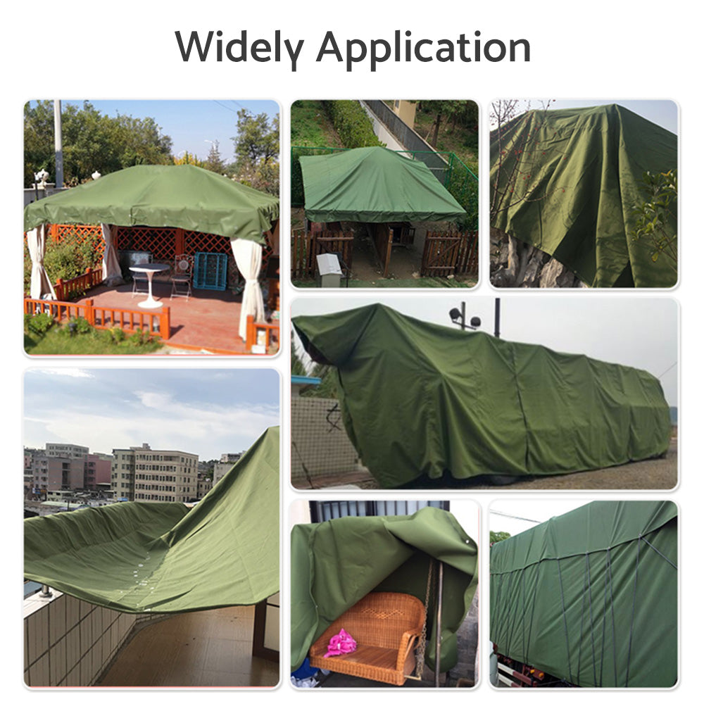 {{ 3 Sizes Army Heavy Duty Waterproof Canvas Tarp Tarpaulin Sun Blocked Dustproof }} - Buy Car Parts Online at {{ Kaka Auto Parts }}.