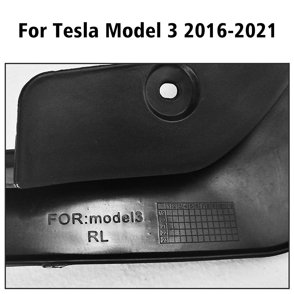 {{ 4X Front Rear Car Mud Flaps Splash Mudguards Fit for Tesla Model 3 2016-2021 }} - Buy Car Parts Online at {{ Kaka Auto Parts }}.