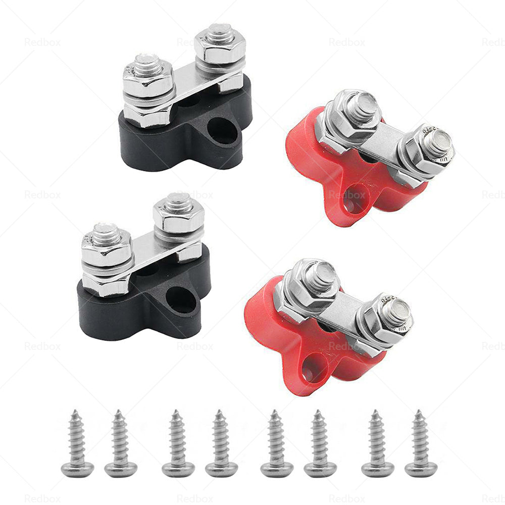 {{ 2x 5 or 16 inch M8+M8 Bus Bar Terminal Blocks Negative Positive Distribution Stud }} - Buy Car Parts Online at {{ Kaka Auto Parts }}.