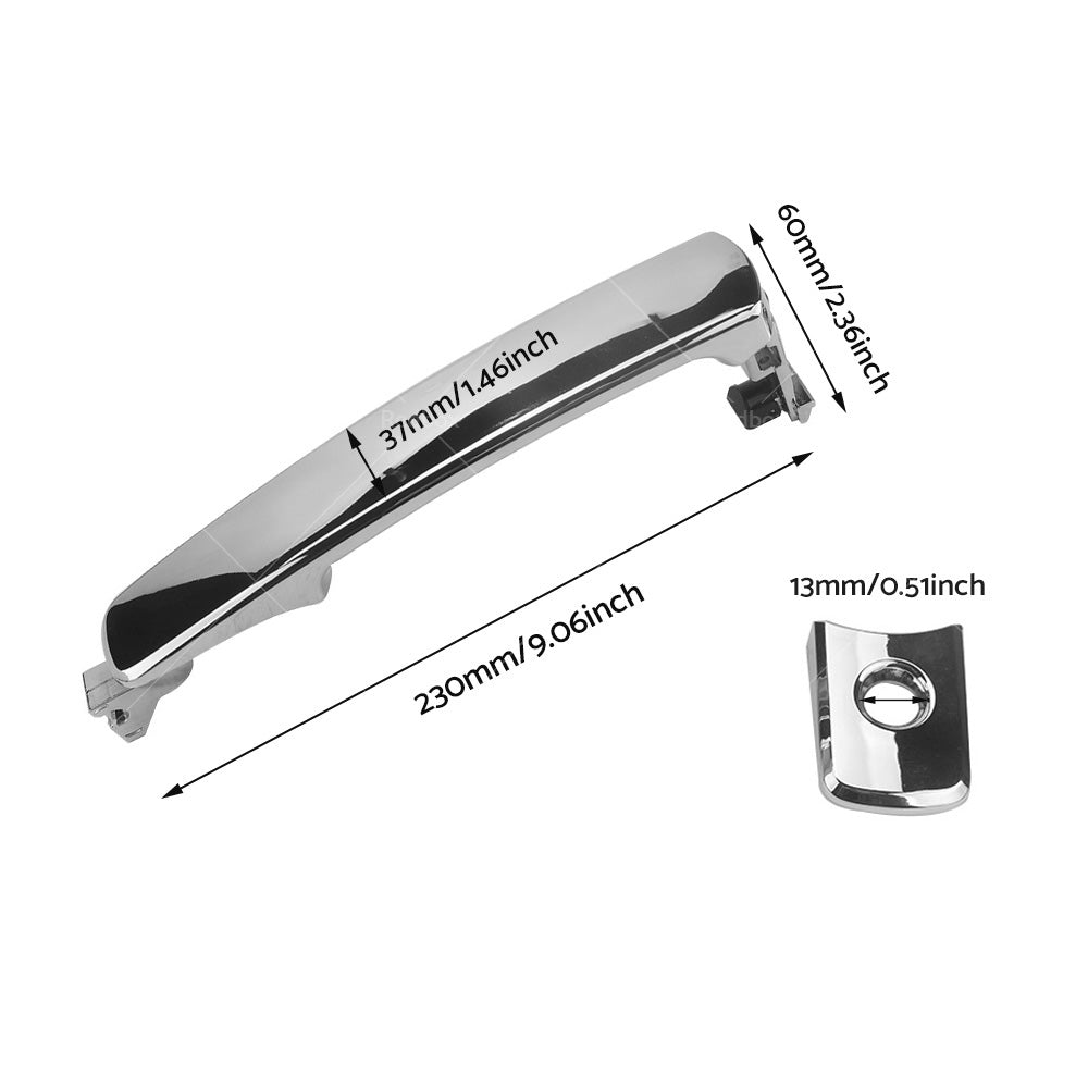 {{ Front Right RH Outer Door Handle Chrome Suitable For Nissan XTrail T31 2007-2013 }} - Buy Car Parts Online at {{ Kaka Auto Parts }}.