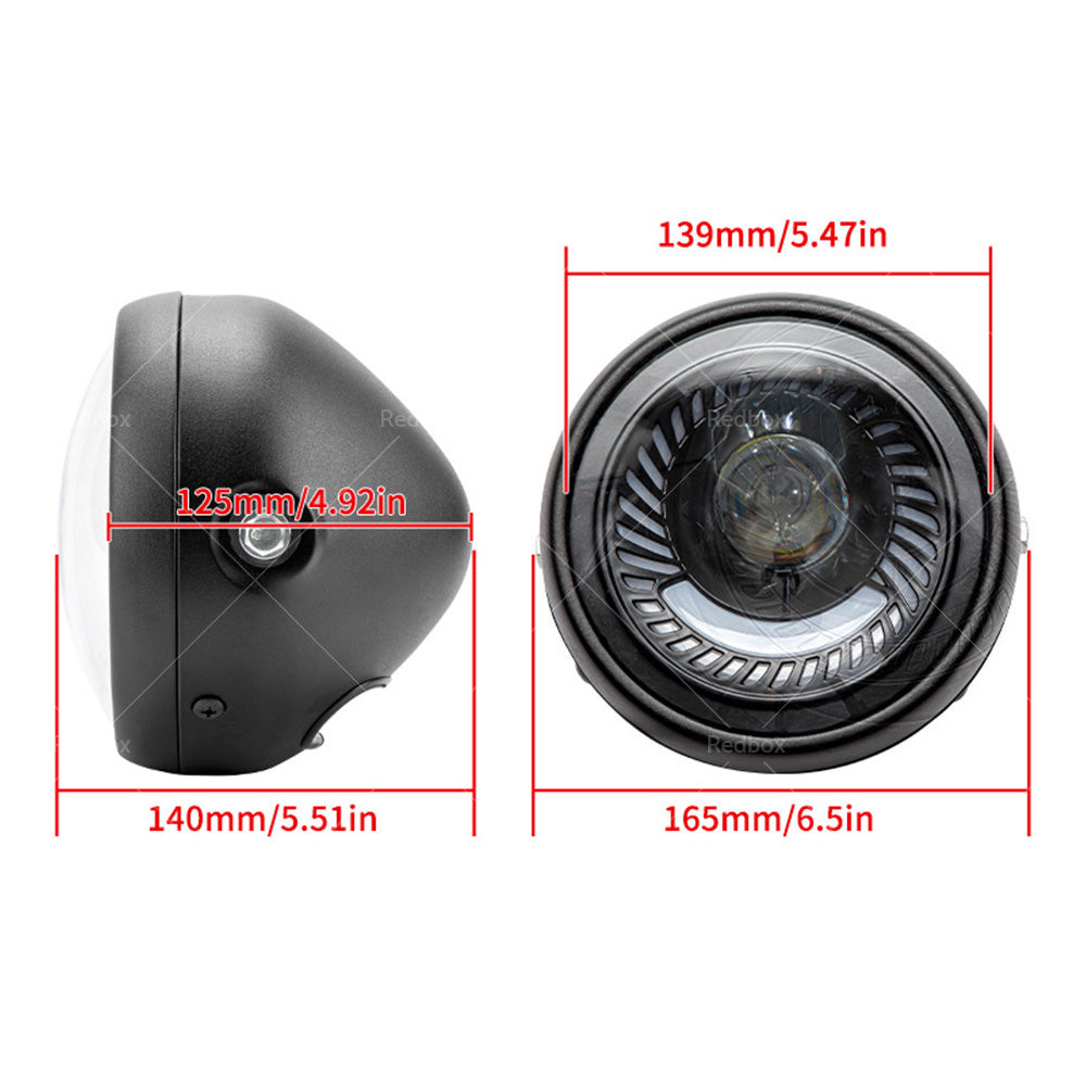 {{ Motorcycle 6. 5inch LED Headlight DRL Hi Lo Running Light Suitable For Cafe Racer }} - Buy Car Parts Online at {{ Kaka Auto Parts }}.