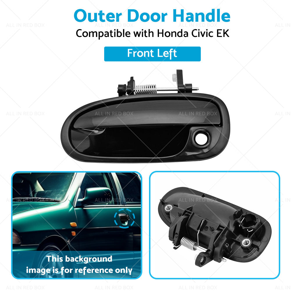 {{ Smooth Black Front Left Outer Door Handle Suitable For Honda Civic EK 1995-2000 }} - Buy Car Parts Online at {{ Kaka Auto Parts }}.