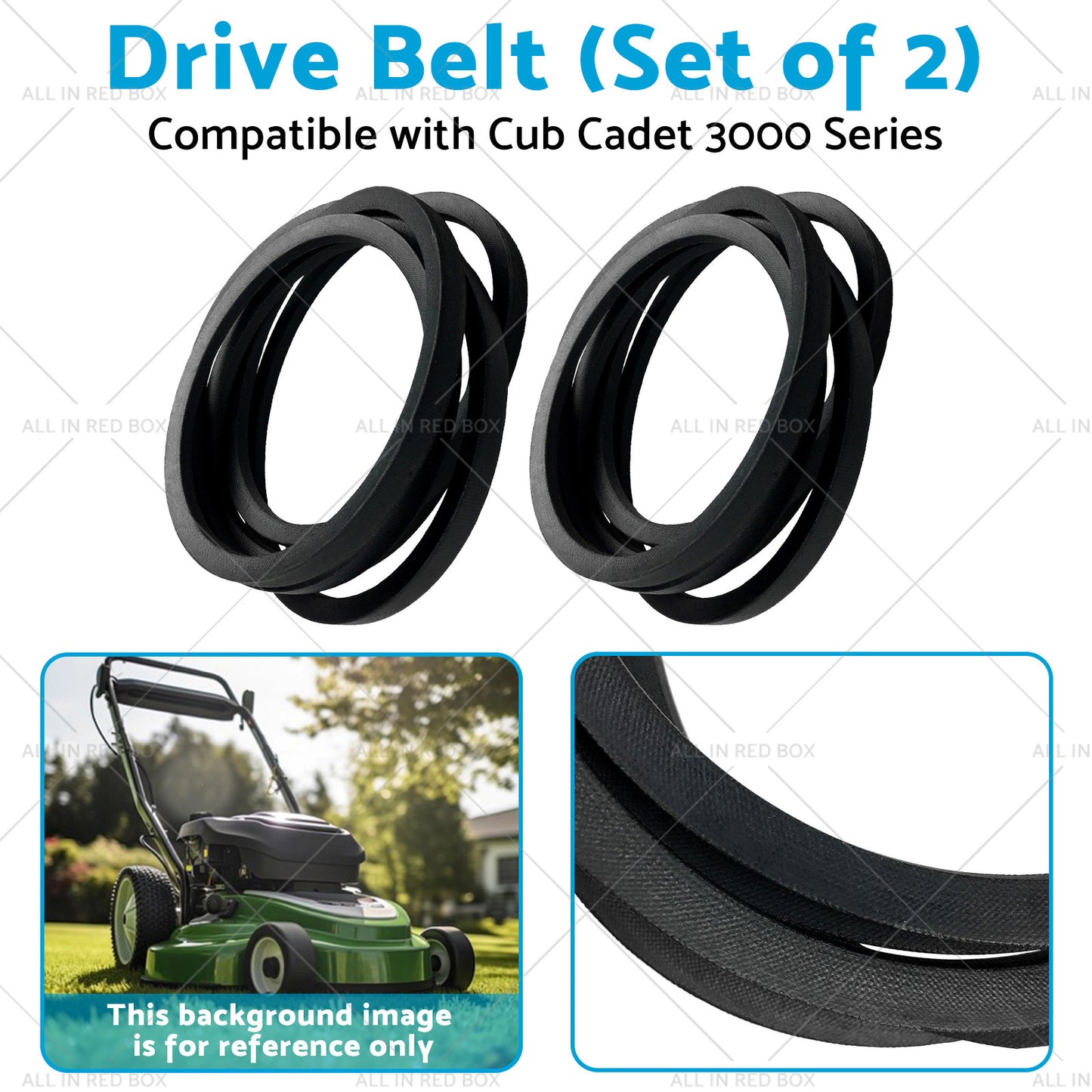 {{ 2x Belt Suitable for Cub Cadet 3000 series 7543084 7543084-A 754-3084 754-3084-A }} - Buy Car Parts Online at {{ Kaka Auto Parts }}.