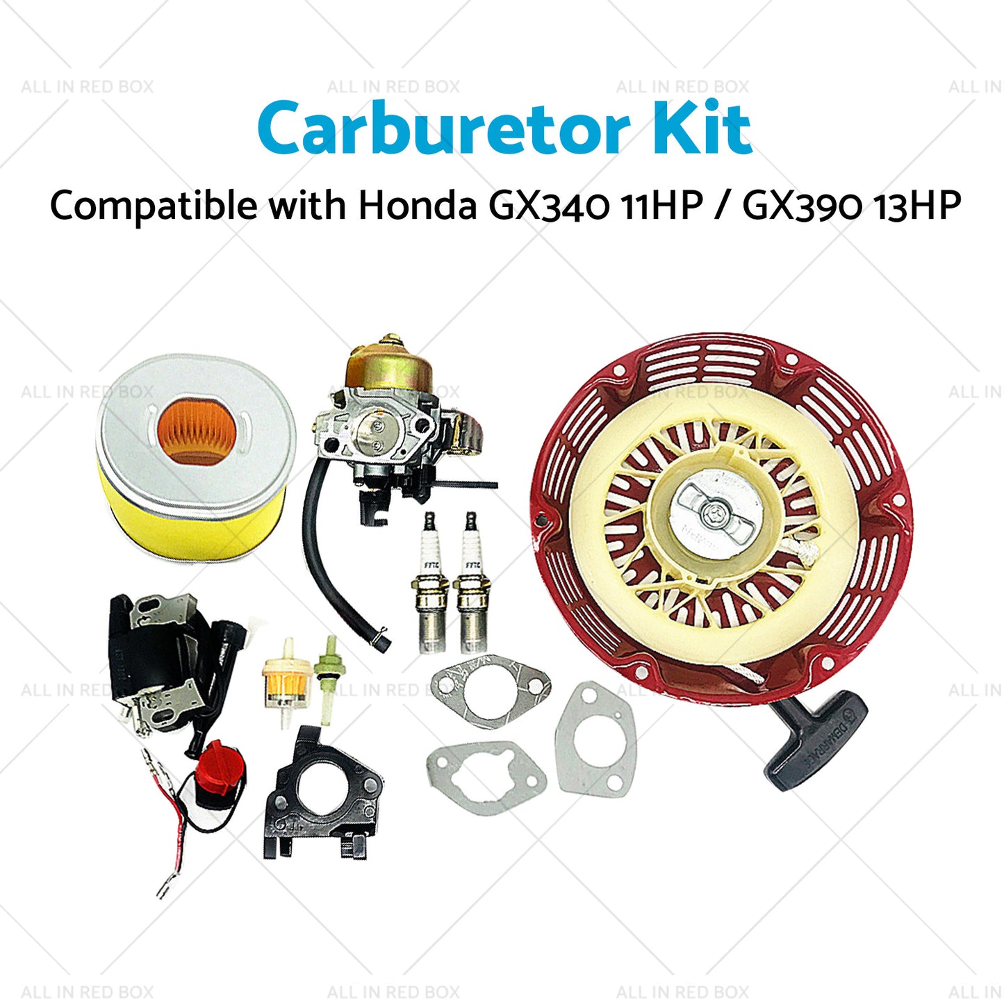 {{ SuitableFor Honda GX340 GX390 11 or 13HP Carburetor Ignition Coil Spark Plug Filter }} - Buy Car Parts Online at {{ Kaka Auto Parts }}.