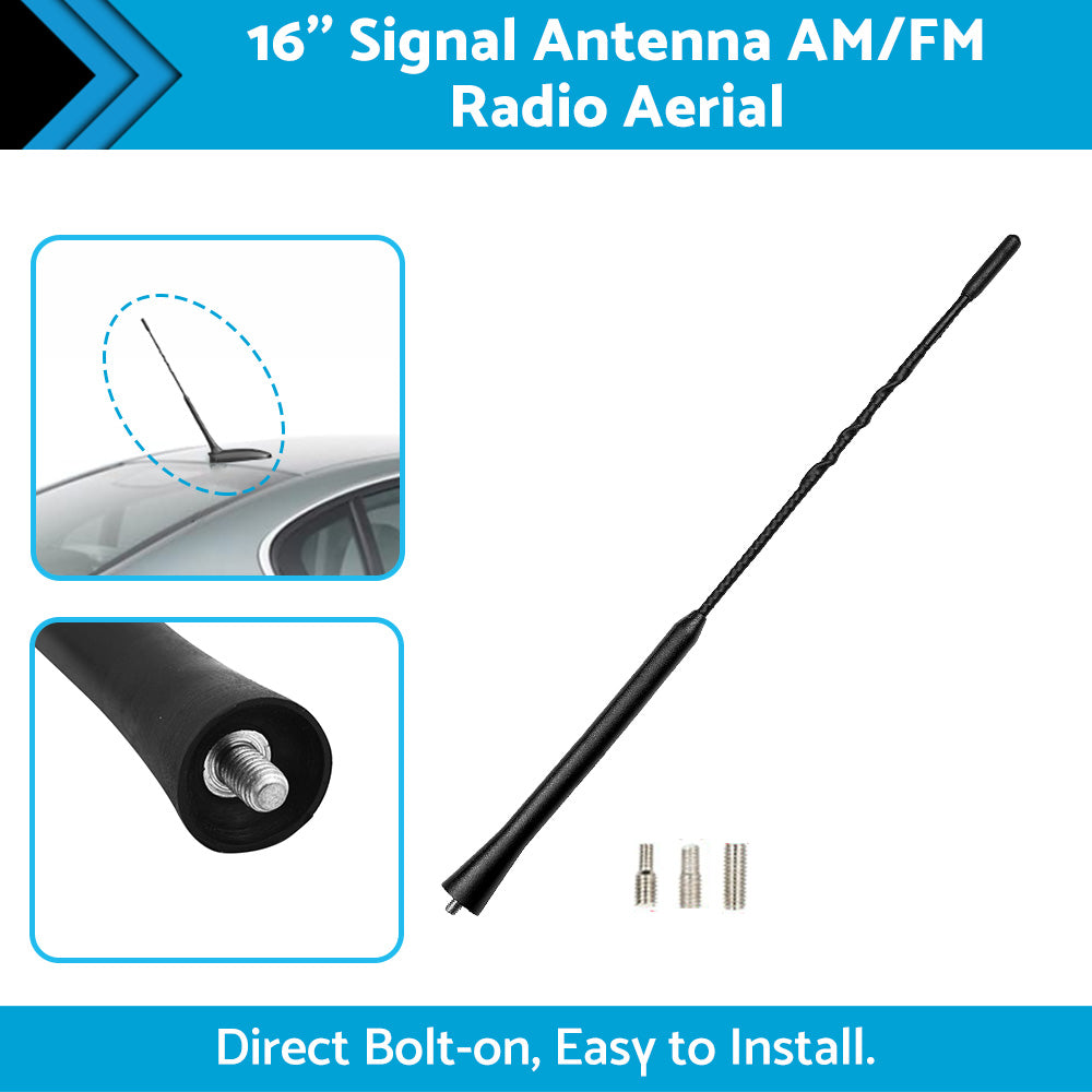 {{ 16'' Signal Antenna AM or FM Radio Aerial Black Suitable For Nissan Navara 2005 on }} - Buy Car Parts Online at {{ Kaka Auto Parts }}.