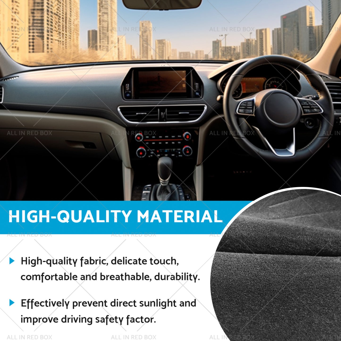 {{ Black Non-Slip Dash Mat Suitable For Haval H2 Premium City LUX 2015-2020 2WD }} - Buy Car Parts Online at {{ Kaka Auto Parts }}.