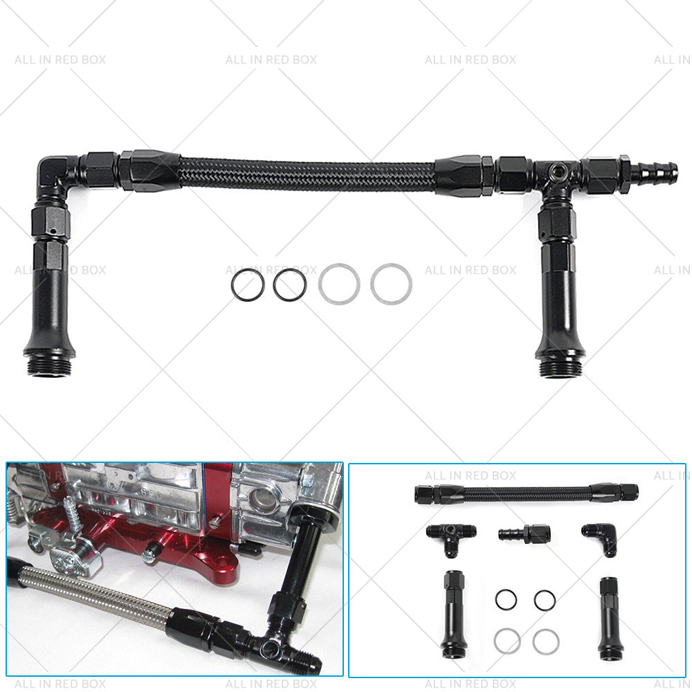 {{ Braided AN6 Dual Feed Carb Fuel Line Double Pump For 4150 Holley Carburetor }} - Buy Car Parts Online at {{ Kaka Auto Parts }}.