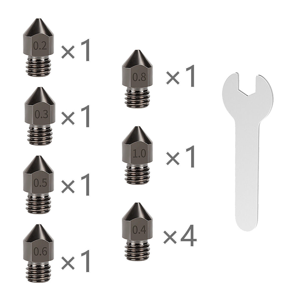 {{ 10Pcs Hardened Steel Nozzle Suitable for Creality CR-10 Ender 3 Pro 5 Series }} - Buy Car Parts Online at {{ Kaka Auto Parts }}.