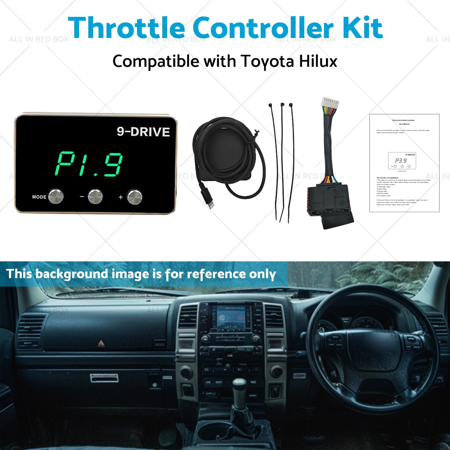 {{ 9 Mode EVC Throttle Controller Kit Suitable for Toyota Hilux V6 2WD & 4WD 05-15 }} - Buy Car Parts Online at {{ Kaka Auto Parts }}.