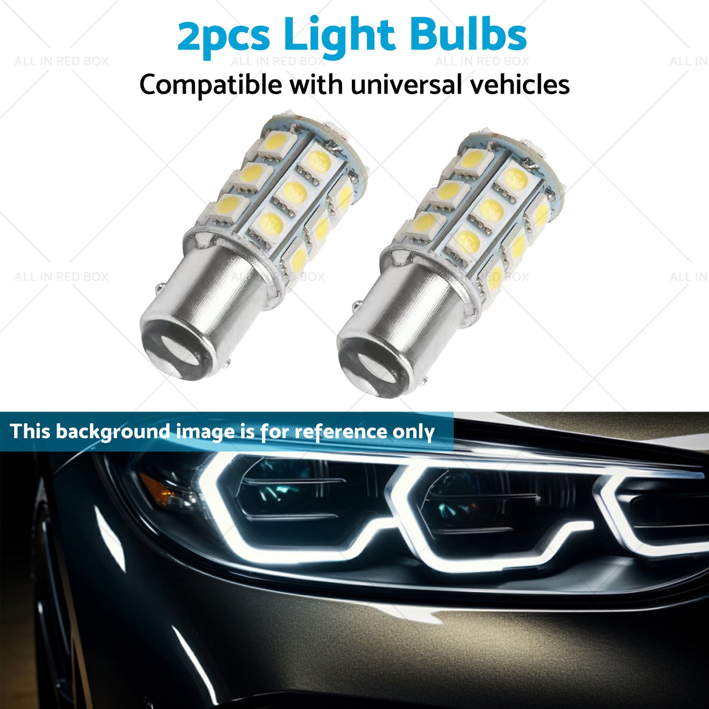 {{ 2x 12V BA15D LED White 27 SMD 5050 For Caravan Car Auto Indicator Signal Light }} - Buy Car Parts Online at {{ Kaka Auto Parts }}.