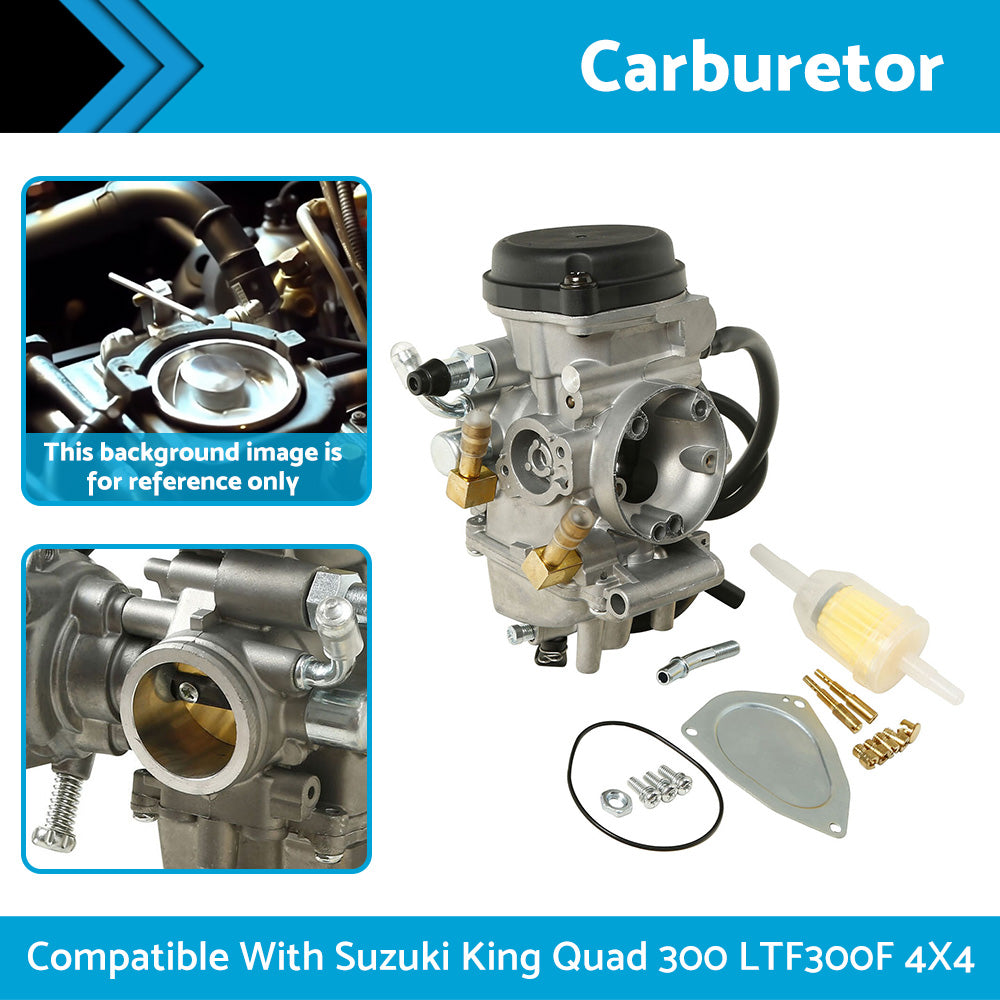 {{ Carburetor Suitable For Suzuki King Quad 300 LTF300F 4X4 Carb 2000 2001 2002 }} - Buy Car Parts Online at {{ Kaka Auto Parts }}.