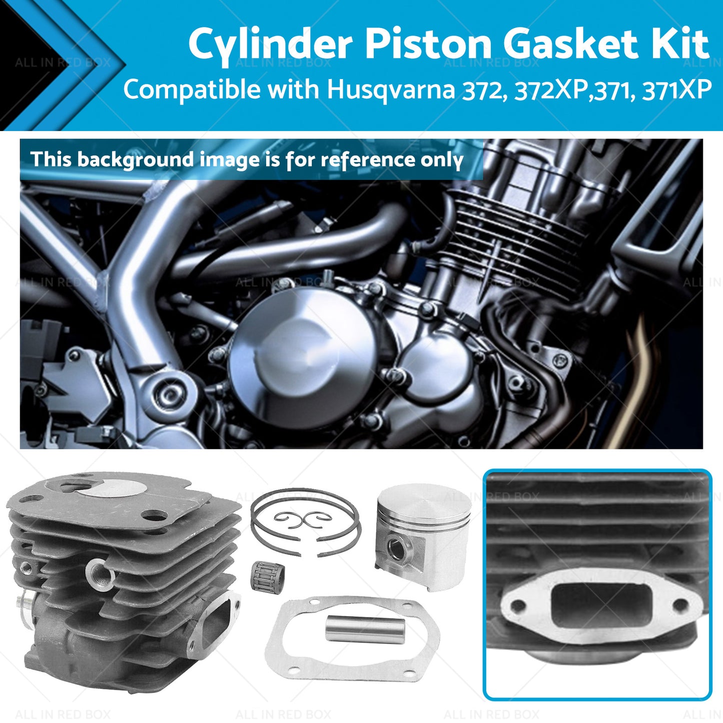 {{ 50mm Cylinder Piston Kit Suitable For Husqvarna-372 372XP 371 371XP 365 Chainsaw }} - Buy Car Parts Online at {{ Kaka Auto Parts }}.