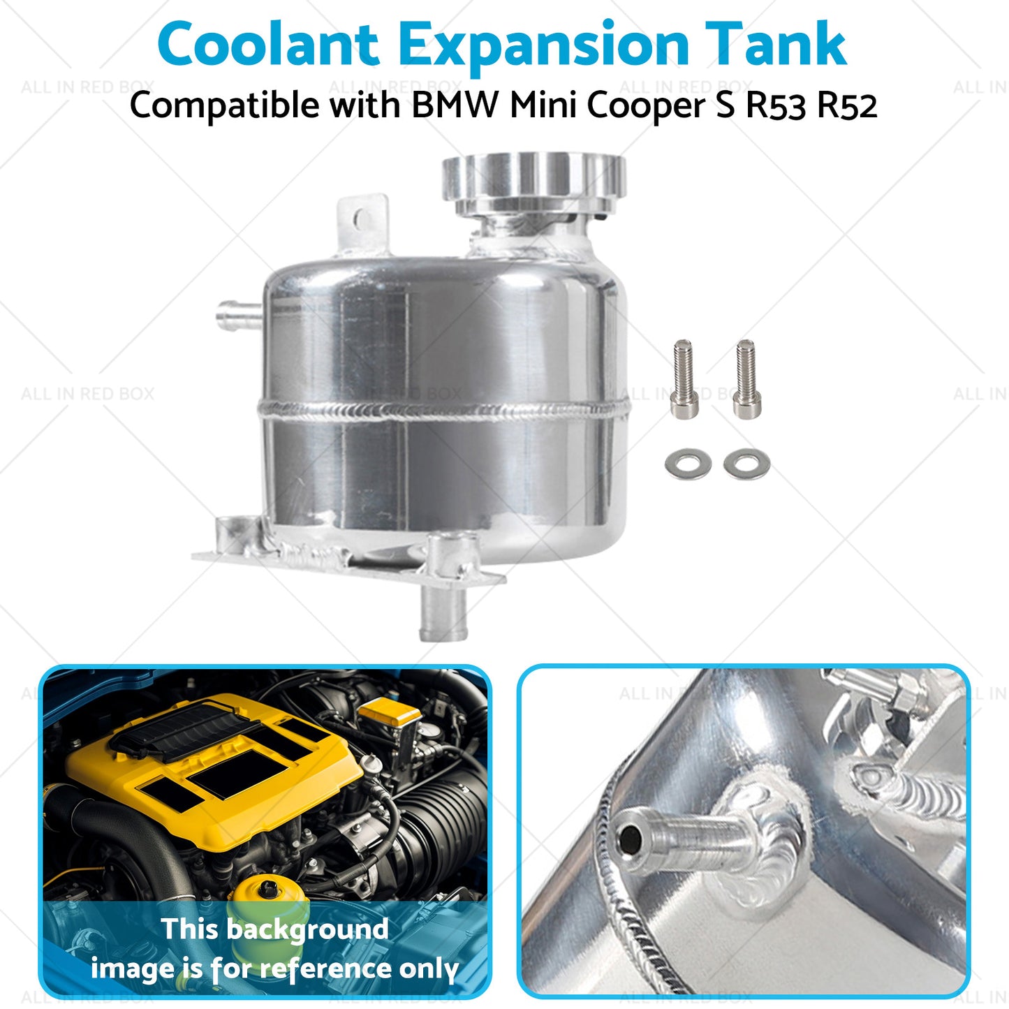 {{ Coolant Expansion Tank Suitable For BMW Mini Cooper S R53 2002-2006 Silver }} - Buy Car Parts Online at {{ Kaka Auto Parts }}.