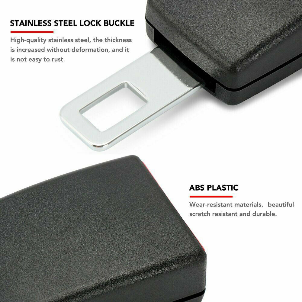 2x Seatbelt Extender Buckle Clip Universal Safety Seat Accessory for Car