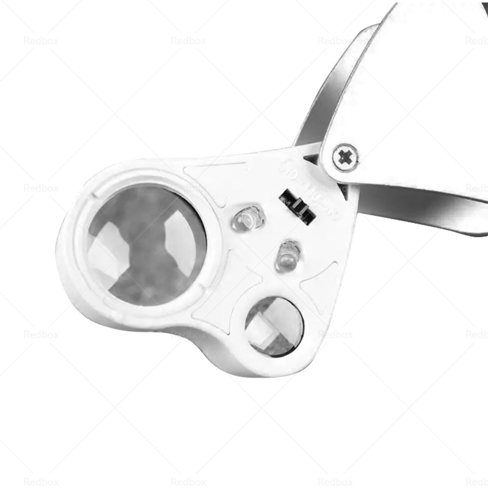 {{ 30X 60X Jewelry Loupe LED Lighted Illuminated Jewelers Eye Loop 2 Lens Magnifier }} - Buy Car Parts Online at {{ Kaka Auto Parts }}.