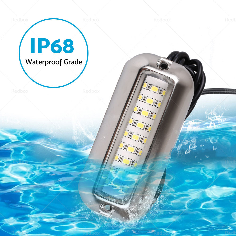{{ 2x Blue 27LED Underwater Boat Marine Transom Light 316 Stainless Steel Pontoon }} - Buy Car Parts Online at {{ Kaka Auto Parts }}.