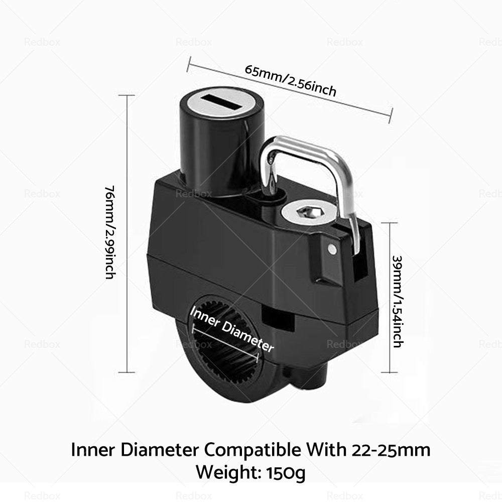 {{ Motorcycle Helmet Lock 22mm 25mm Handlebar Frame Tube Suitable For Harley }} - Buy Car Parts Online at {{ Kaka Auto Parts }}.