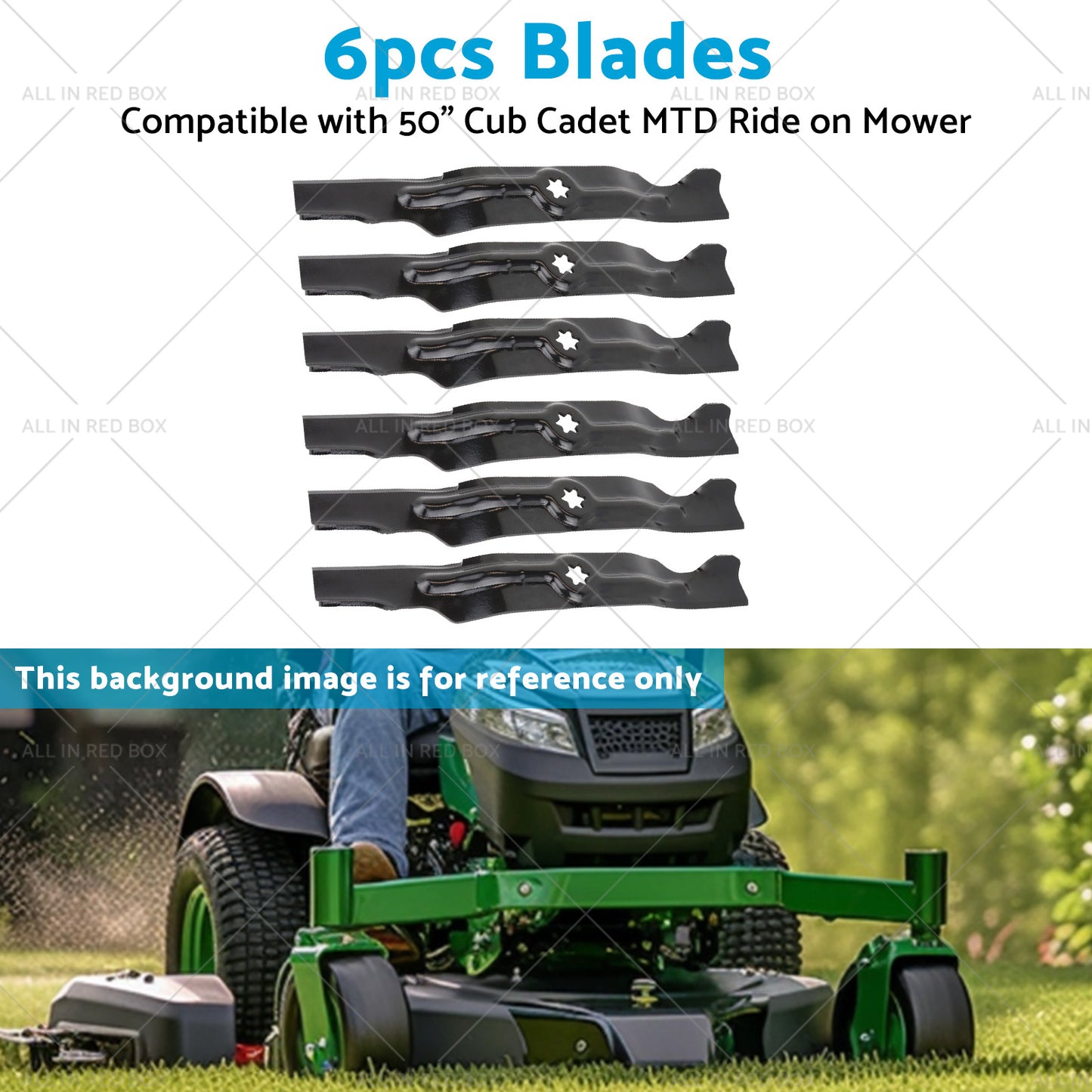 {{ 6pcs Blades Suitable 50inch Cub Cadet MTD Ride on Mower 742-04053 942-04053 B }} - Buy Car Parts Online at {{ Kaka Auto Parts }}.