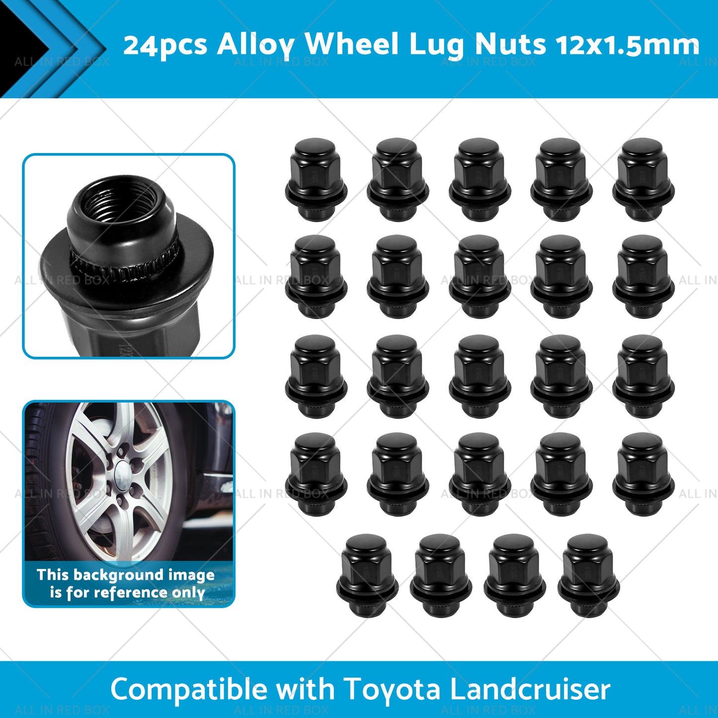 {{ 24pcs Extreme 12x1. 5mm Alloy Wheel Lug Nuts Suitable for Toyota Landcruiser 200 }} - Buy Car Parts Online at {{ Kaka Auto Parts }}.