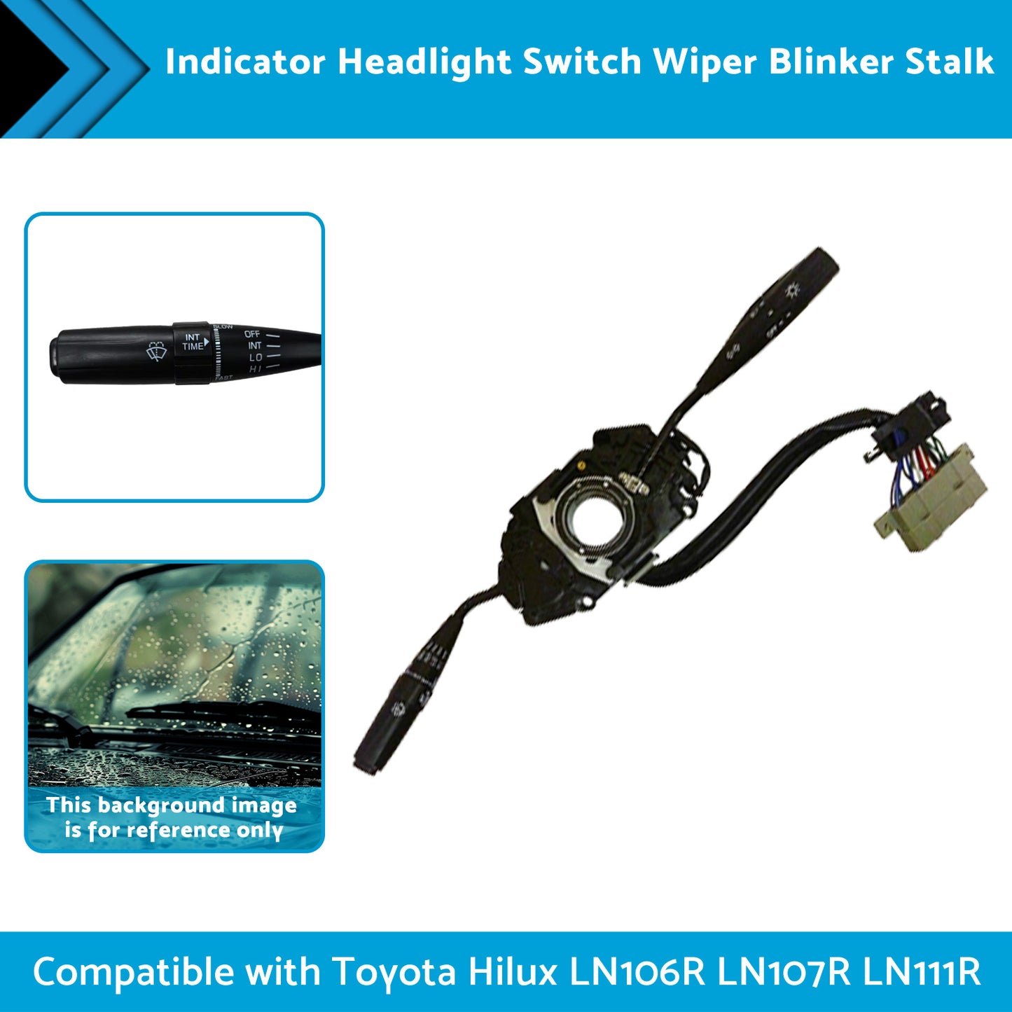 {{ Indicator Headlight Switch Wiper Blinker Stalk Suitable for 91-97 Hilux LN106R }} - Buy Car Parts Online at {{ Kaka Auto Parts }}.