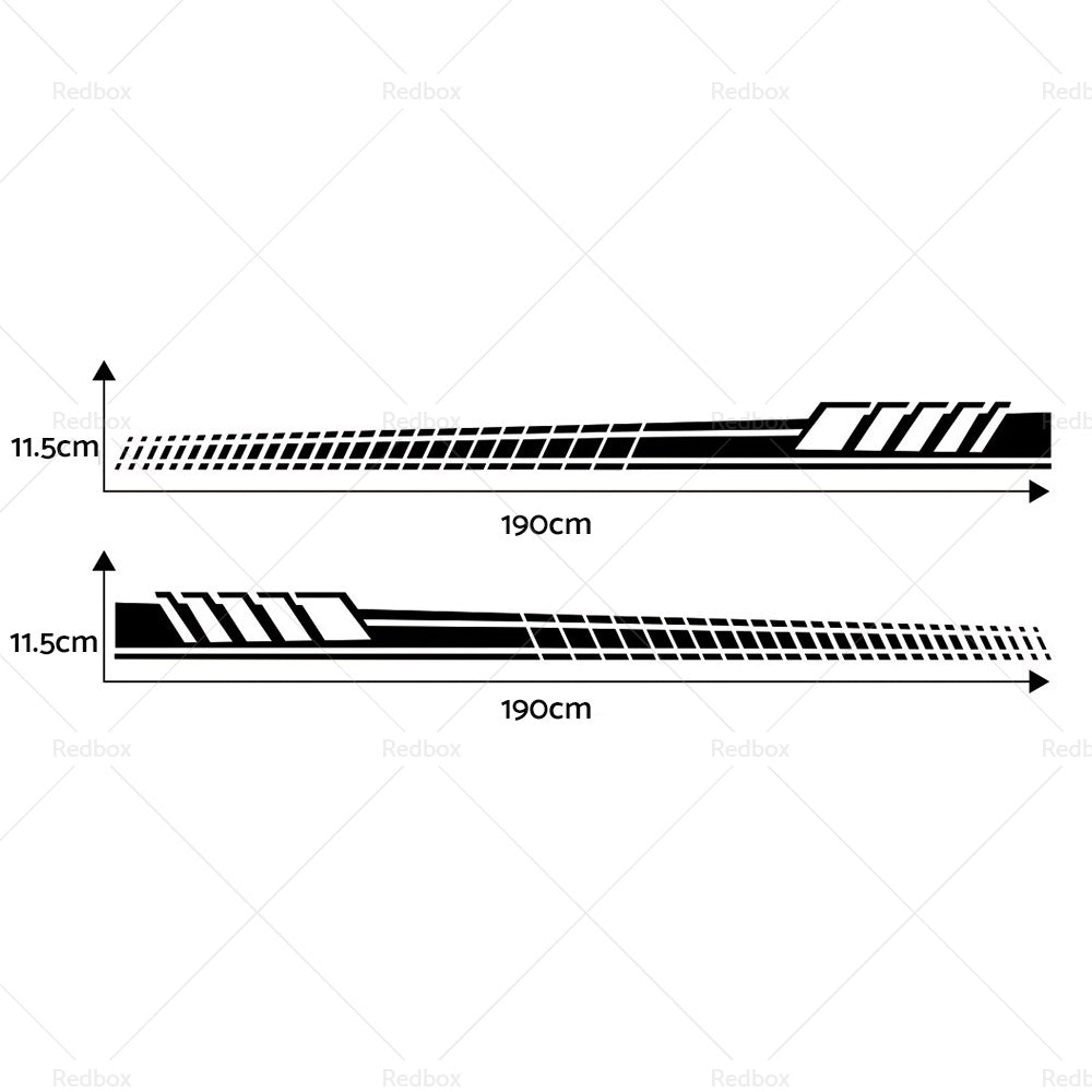 {{ 2pcs set Car Body Stickers Long Stripe Side Skirt Decoration Decals }} - Buy Car Parts Online at {{ Kaka Auto Parts }}.