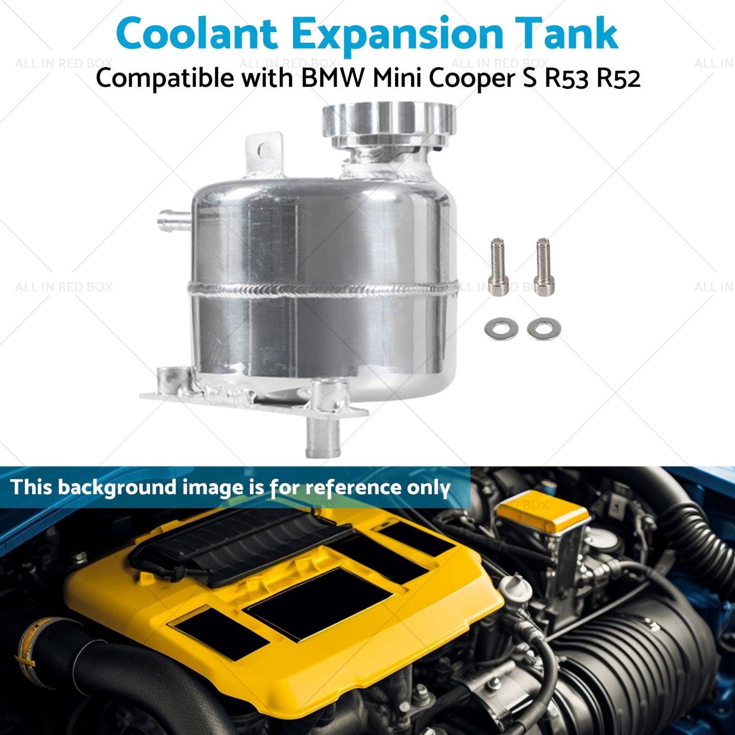 {{ Coolant Expansion Tank Suitable For BMW Mini Cooper S R53 2002-2006 Silver }} - Buy Car Parts Online at {{ Kaka Auto Parts }}.