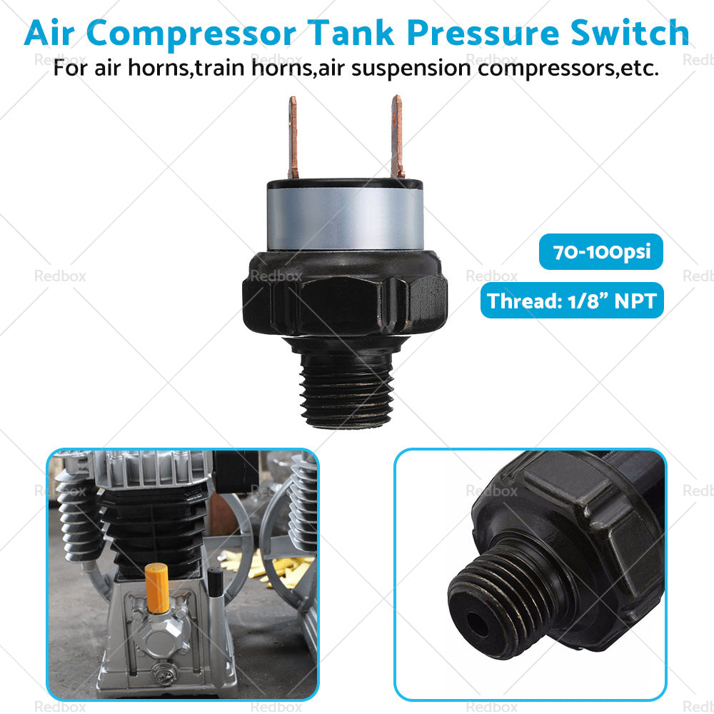{{ 1 8inch NPT Air Compressor Tank Pressure Control Switch 70psi ON 100psi OFF 12V 24V }} - Buy Car Parts Online at {{ Kaka Auto Parts }}.