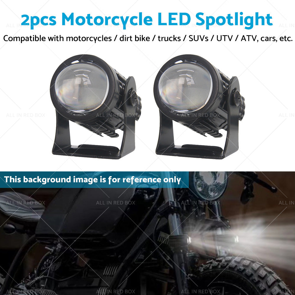 {{ 2X LED Motorcycle Headlight Spot Lights Car Driving Fog Lamp Yellow White 12-24V }} - Buy Car Parts Online at {{ Kaka Auto Parts }}.