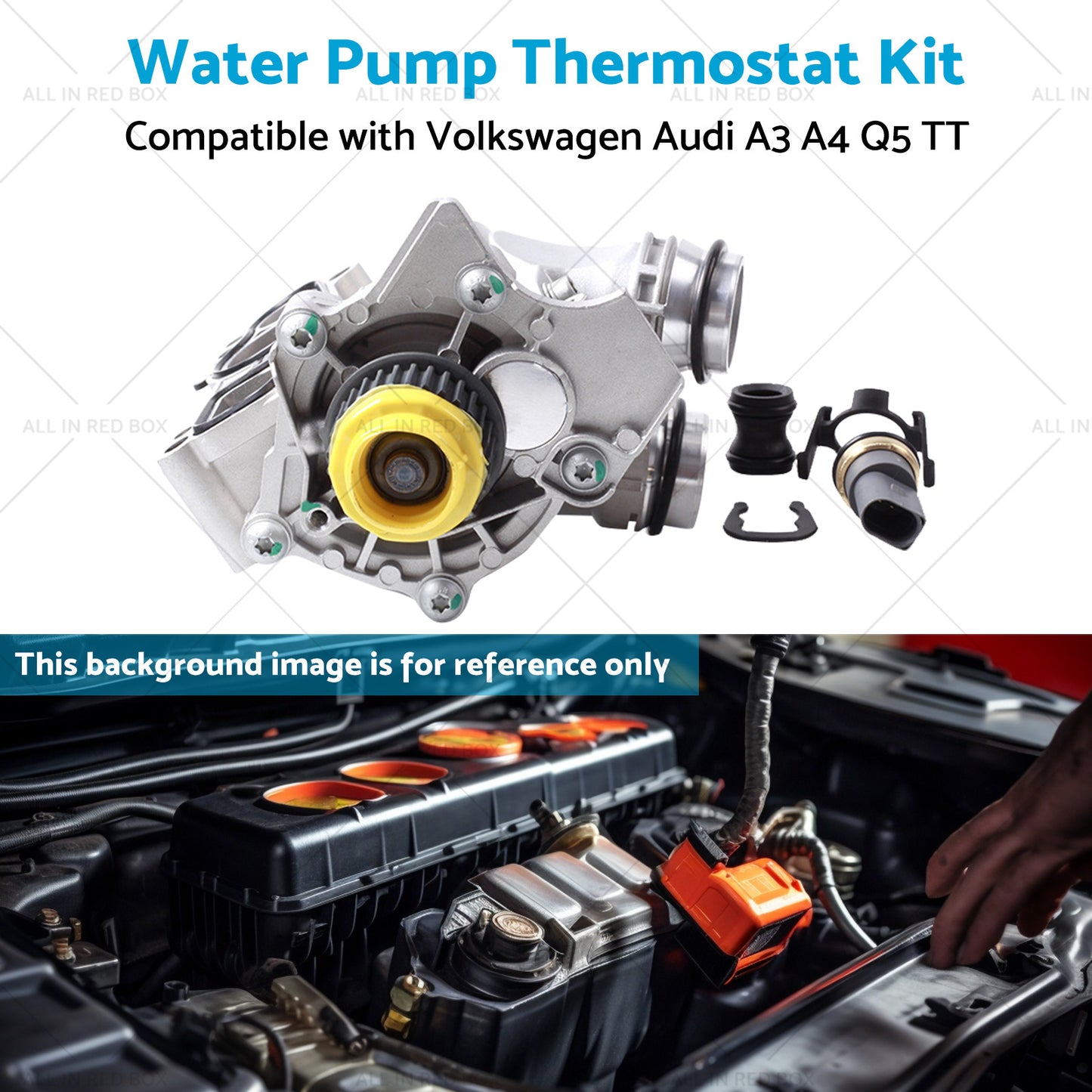 {{ 06H121026 Water Pump Thermostat Kit Suitable for Audi A3 A4 Q3 TT 2. 0L 1. 8L TFSI }} - Buy Car Parts Online at {{ Kaka Auto Parts }}.