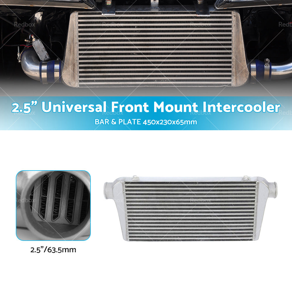 {{ Universal Intercooler 2. 5 inch Full Aluminum Front Mount FMIC Plate and Bar 450x230x65 }} - Buy Car Parts Online at {{ Kaka Auto Parts }}.