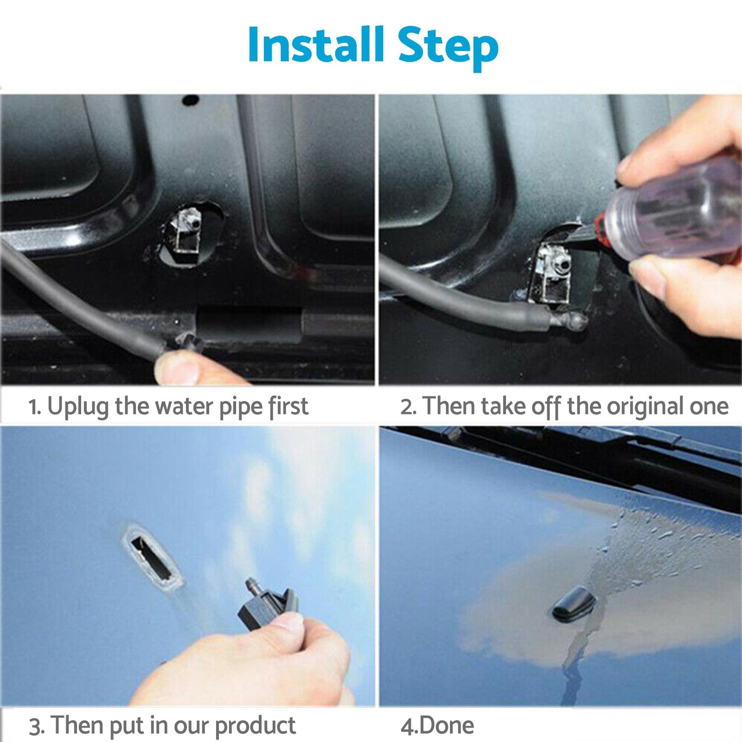 2x Windscreen Washer Jet Nozzle Suitable For Holden Commodore VR VT VX VY VZ 1993–2007