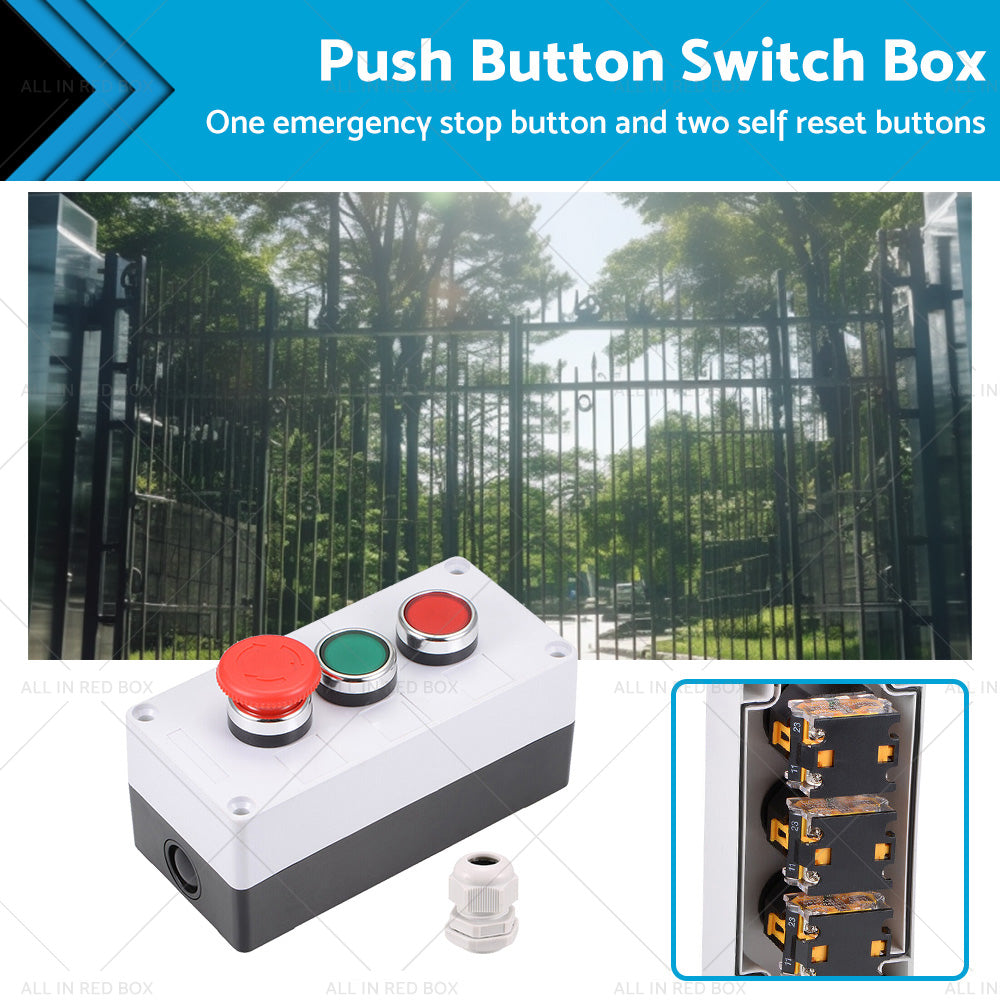 {{ Push Button Switch Box Momentary NO NC Red Green Switches and Emergency Stop }} - Buy Car Parts Online at {{ Kaka Auto Parts }}.