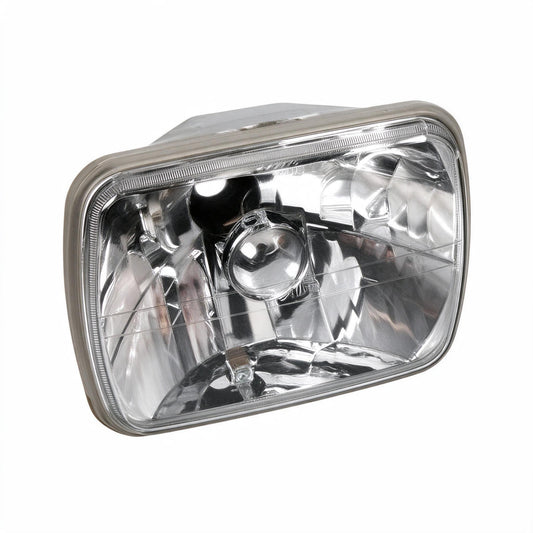 7x5 Inch Square LED Headlight Assembly Glass Lens Suitable for Jeep Wrangler CJ