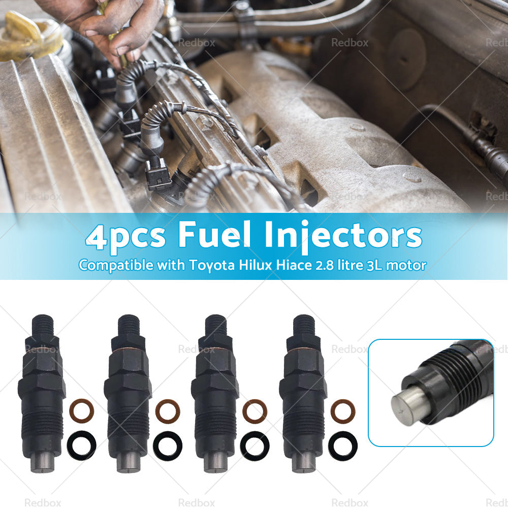 {{ 4X Diesel Fuel Injectors Suitable For Toyota Hilux Hiace 2. 8 litre 3L 1989-2000 }} - Buy Car Parts Online at {{ Kaka Auto Parts }}.