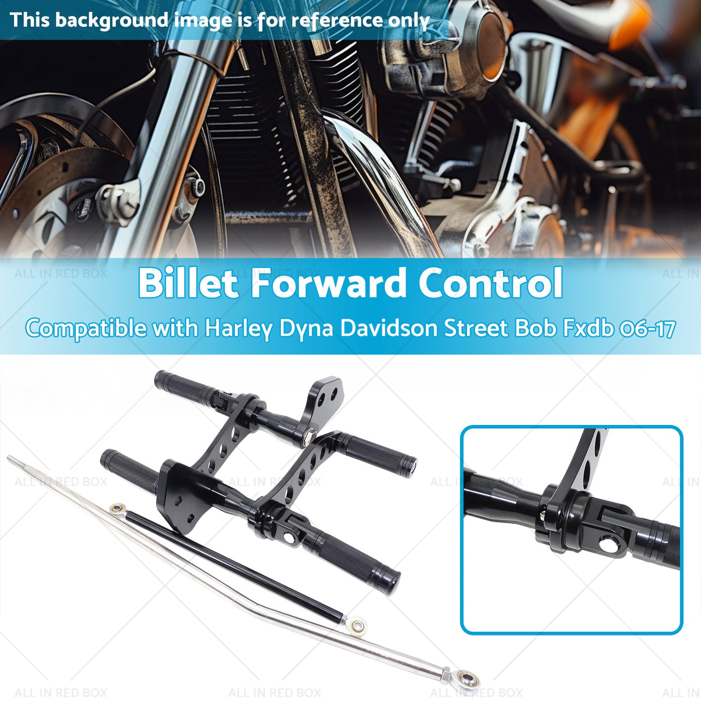 {{ Billet Forward Control Suitable for Harley Dyna Davidson Street Bob Fxdb 06-17 }} - Buy Car Parts Online at {{ Kaka Auto Parts }}.