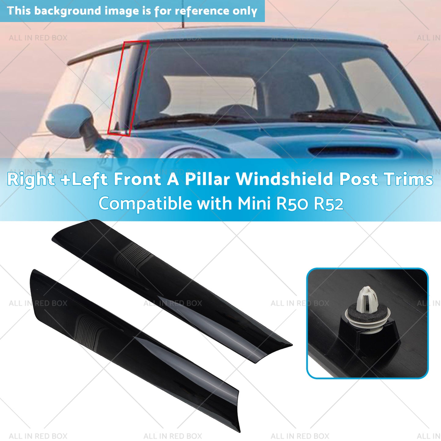 {{ LeftRight Windshield A Pillar Post Trim Molding Suitable for Mini Cooper 02-08 }} - Buy Car Parts Online at {{ Kaka Auto Parts }}.