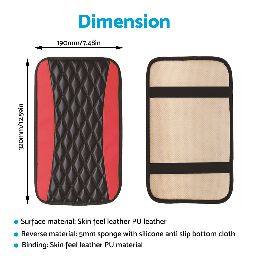 {{ Universal Car Armrest Cushion Cover Center Console Box Pad Protector PU Leather }} - Buy Car Parts Online at {{ Kaka Auto Parts }}.