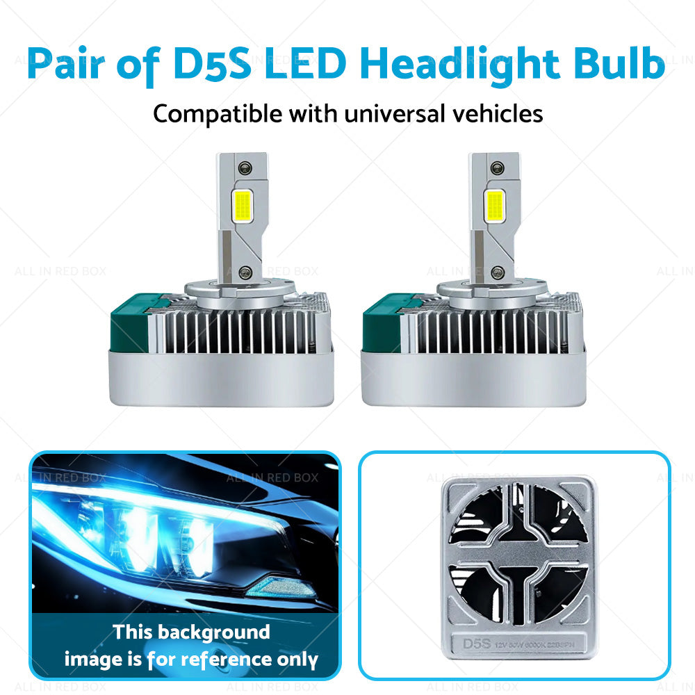 {{ 2pcs D5S LED Headlight Bulbs Conversion Kit Replace HID Xenon Lamps 6000K 90W }} - Buy Car Parts Online at {{ Kaka Auto Parts }}.