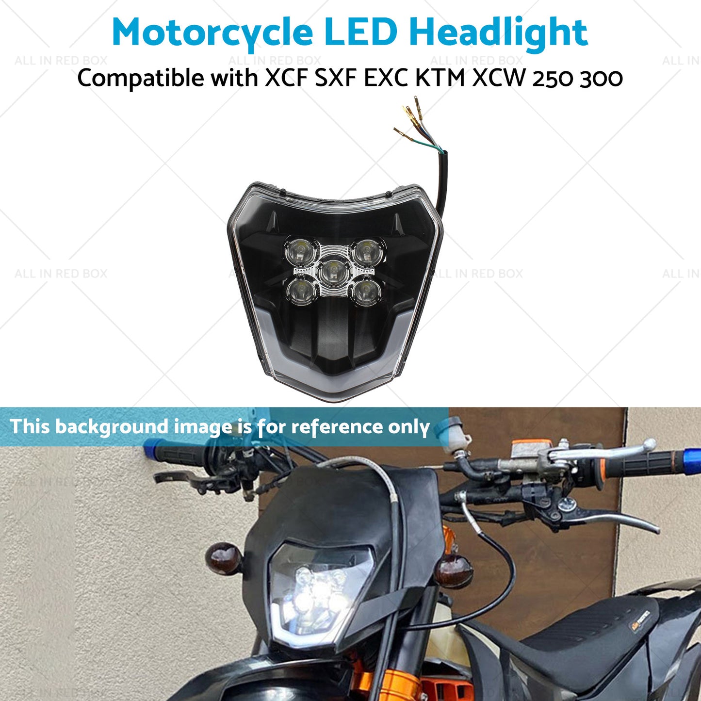 {{ Motorcycle LED Headlight Suitable For XCF SXF EXC KTM XCW 250 300 350 450 500 }} - Buy Car Parts Online at {{ Kaka Auto Parts }}.