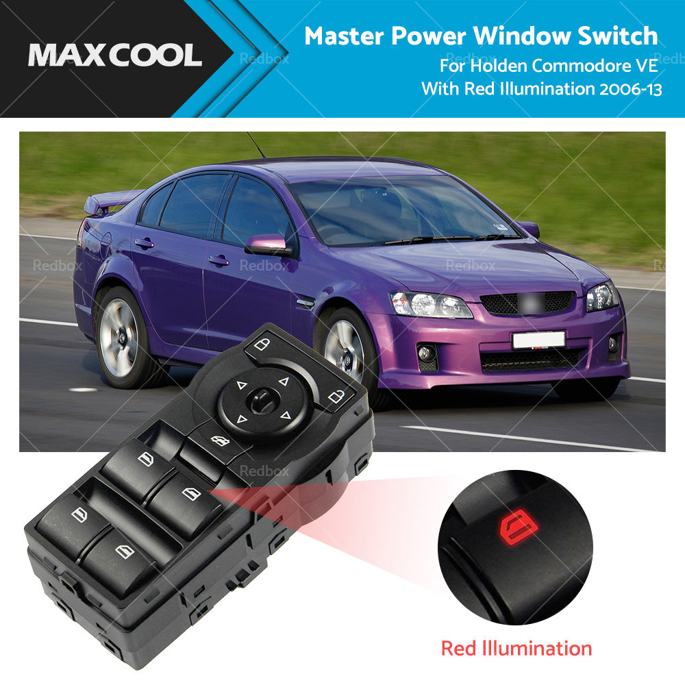 {{ Master Power Window Switch for Holden Commodore VE With Red Illumination 06-13 }} - Buy Car Parts Online at {{ Kaka Auto Parts }}.