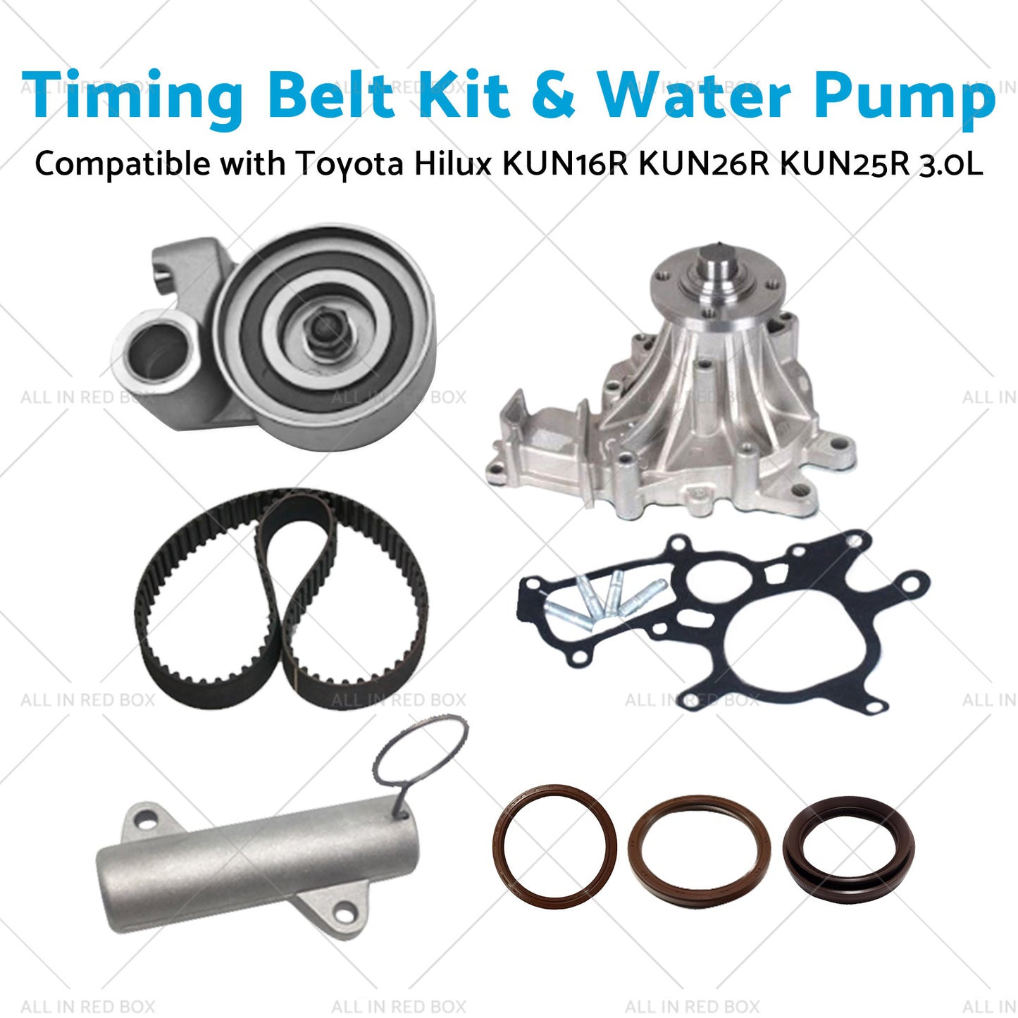 {{ Timing Belt Kit&Water Pump Suitable for Toyota Hilux KUN16R KUN26R 3.0L 05-17 }} - Buy Car Parts Online at {{ Kaka Auto Parts }}.