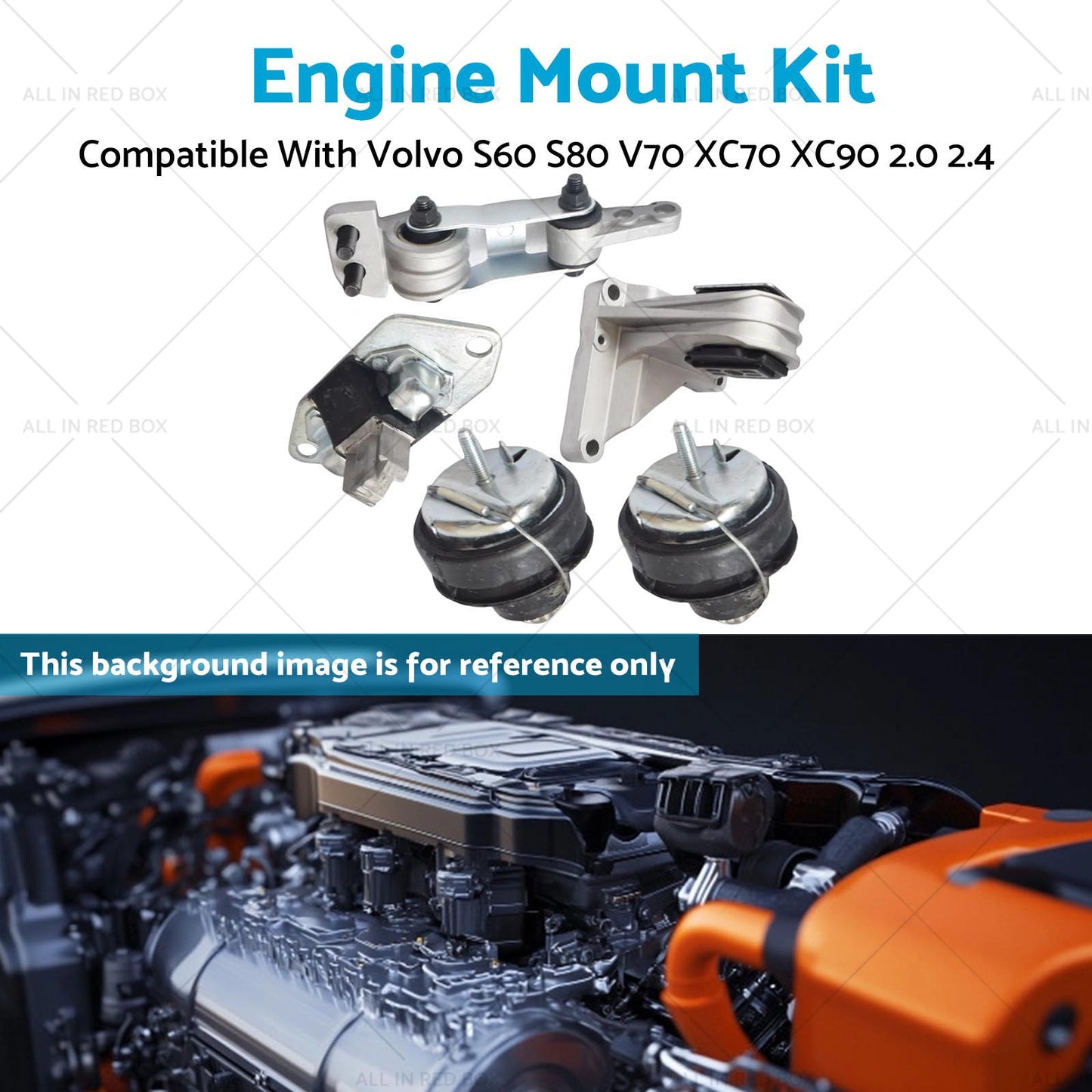 {{ Engine Mount Kit Suitable For Volvo S60 S80 V70 285 XC70 XC90 275 2.0 2.4 2.5 }} - Buy Car Parts Online at {{ Kaka Auto Parts }}.