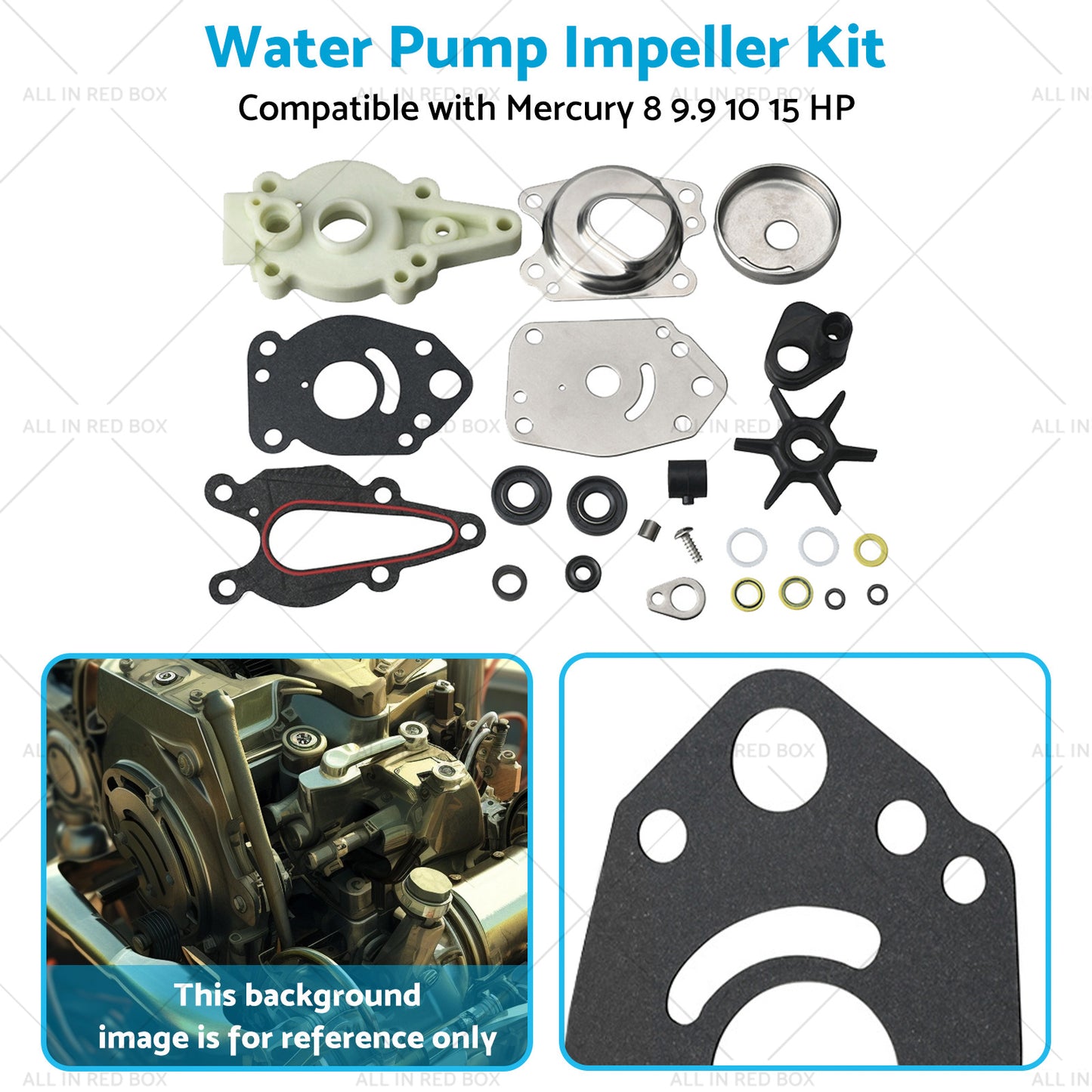 {{ 46-42089A5 Water Pump Impeller Kit Suitable for Mercury 8 9.9 10 15 HP Outboards }} - Buy Car Parts Online at {{ Kaka Auto Parts }}.