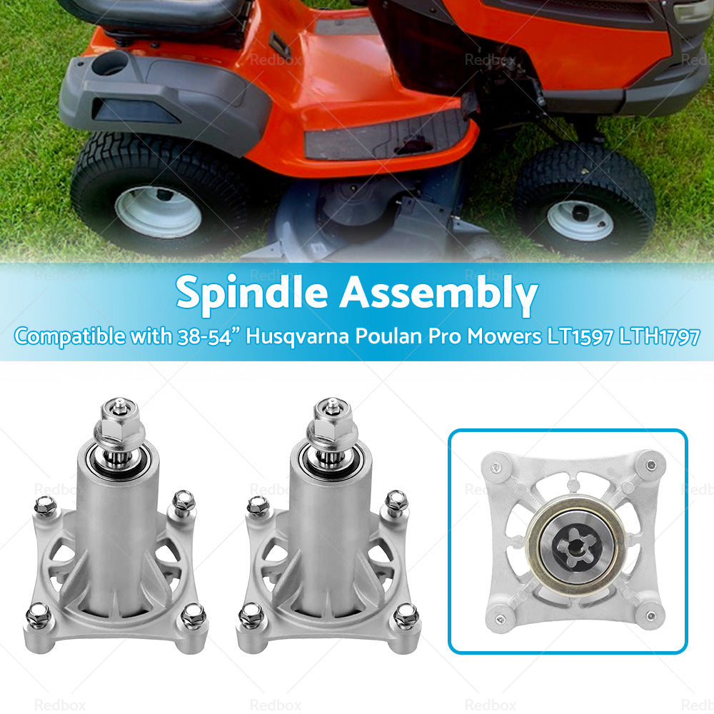 {{ 2xSpindle Assembly Suitable For 38-54inchHusqvarna Poulan Pro Mowers LT1597 LTH1797 }} - Buy Car Parts Online at {{ Kaka Auto Parts }}.