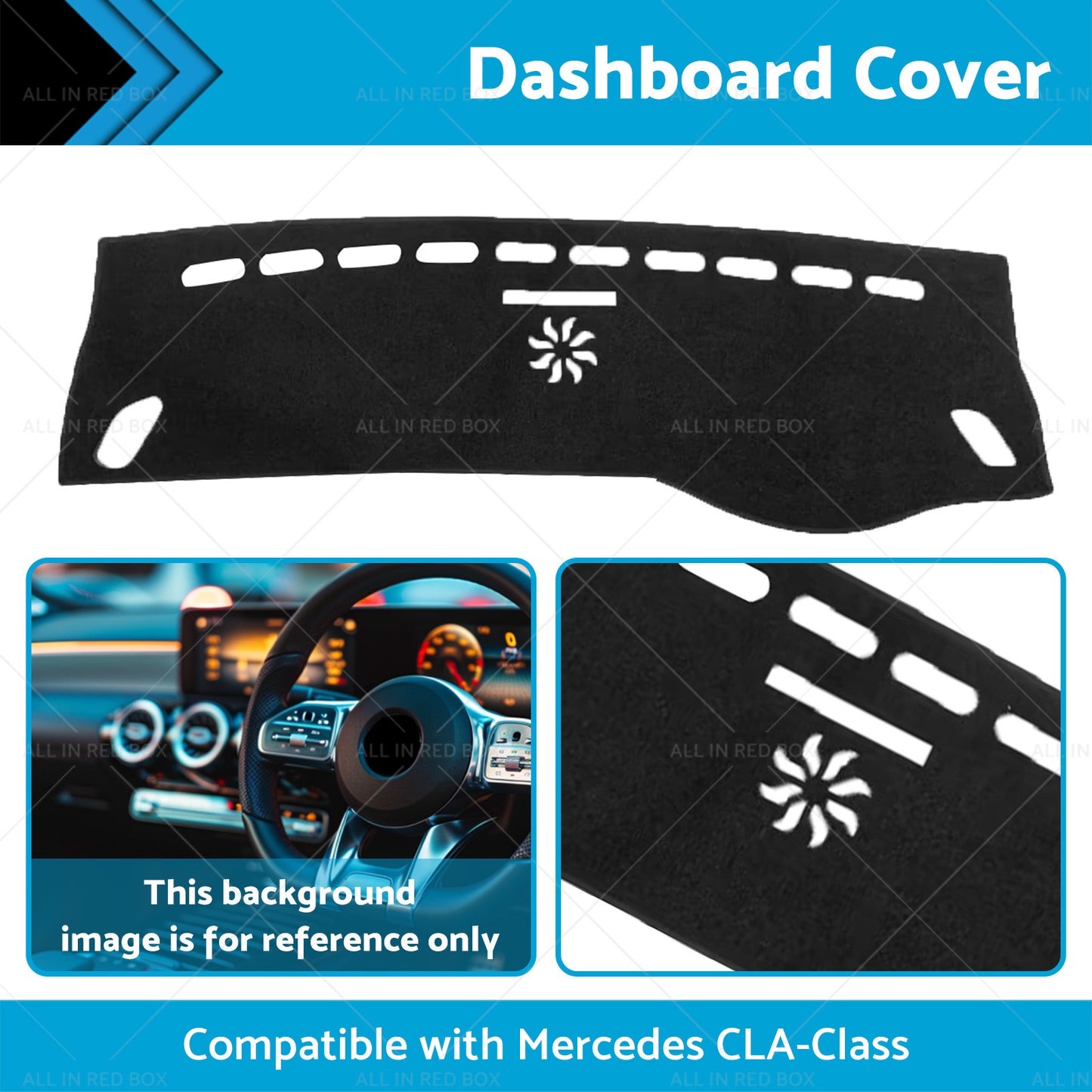 {{ Suitable for Mercedes CLA-Class C117 X117 2013-2019 Dash Mat Cover }} - Buy Car Parts Online at {{ Kaka Auto Parts }}.
