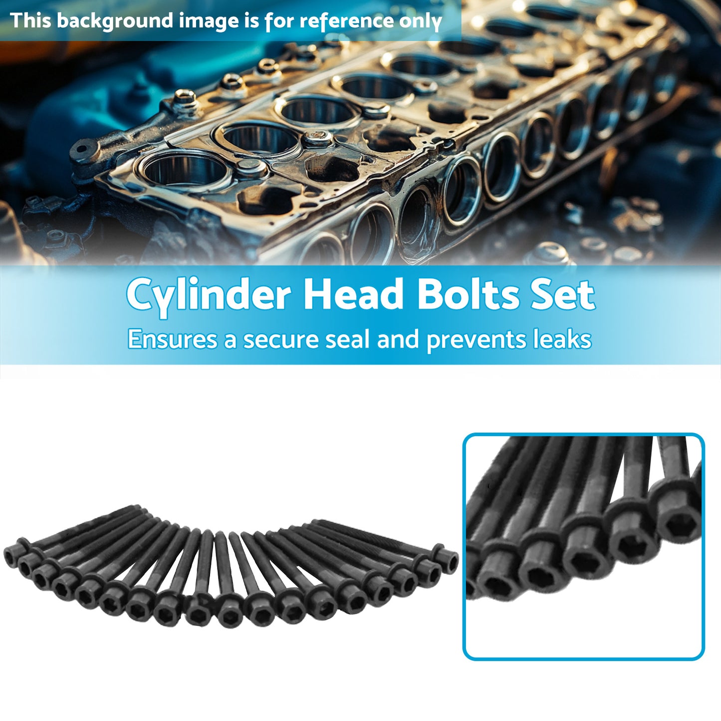 {{ Cylinder Head Bolts Set Suitable For Mitsubishi QE Triton MQ MR 2015-on 4N15 }} - Buy Car Parts Online at {{ Kaka Auto Parts }}.