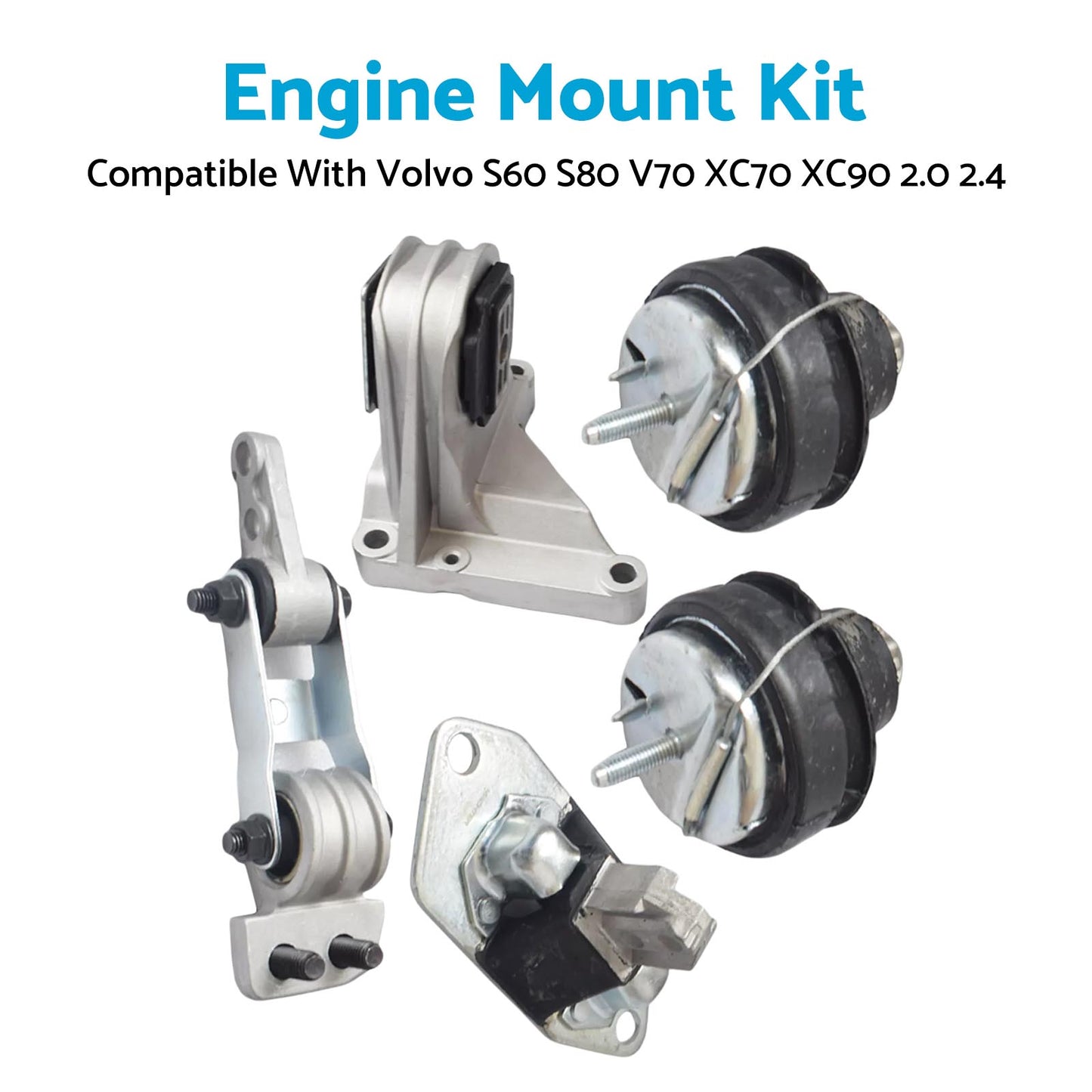 {{ Engine Mount Kit Suitable For Volvo S60 S80 V70 285 XC70 XC90 275 2.0 2.4 2.5 }} - Buy Car Parts Online at {{ Kaka Auto Parts }}.