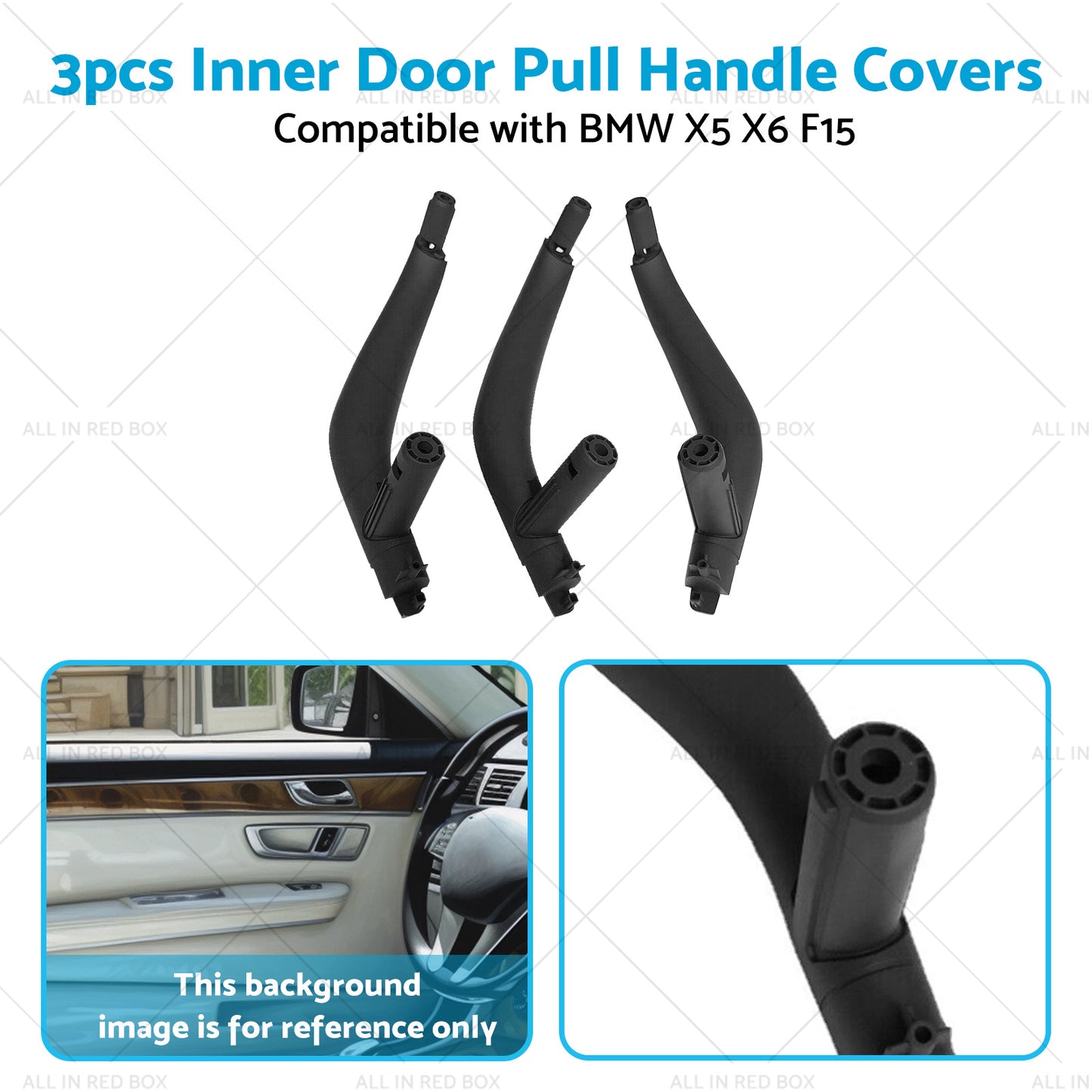 {{ 3x Inner Door Pull Handle Covers Suitable for BMW X5 X6 F15 F16 F85 }} - Buy Car Parts Online at {{ Kaka Auto Parts }}.